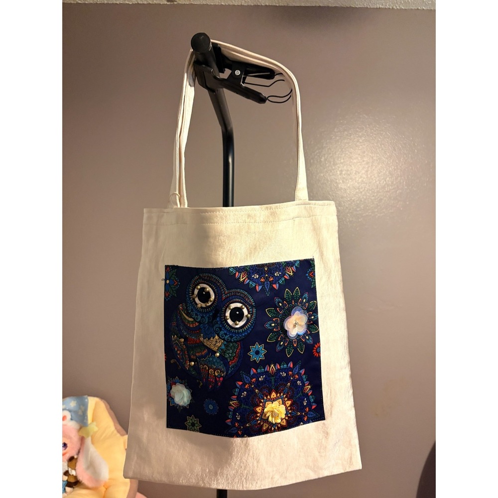 Ole' - Clothe Tote with 3D Floral and Geometric Design 14x16